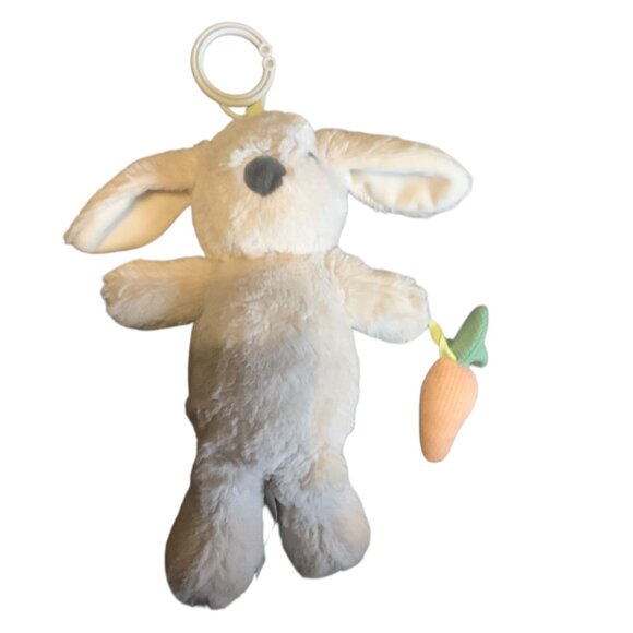 Fluffy Bunny Plush Stuffed Animal Baby Toy Clip & Carrot Cloud Island 13” - Picture 1 of 5